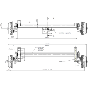 Oś do przyczepy transportowej LORRIES VGB18