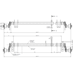 Oś do przyczepy LORRIES VG7